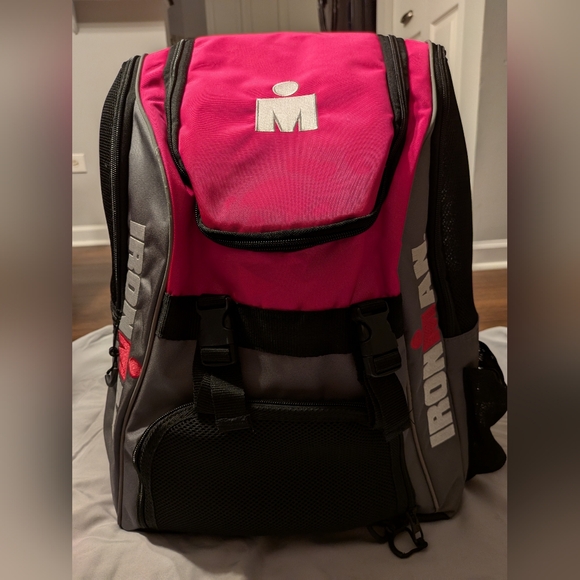 Ironman Pink, Black, and Gray Triathlon Backpack - Picture 1 of 11